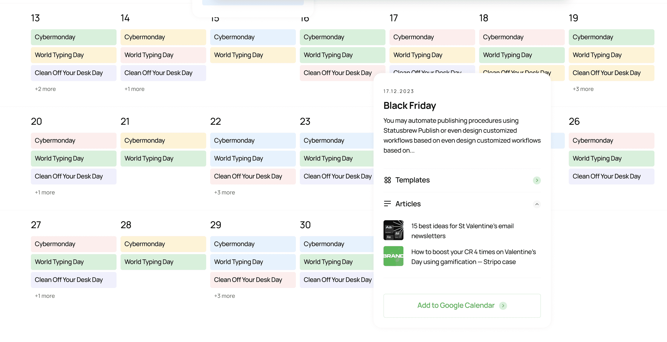 Email marketing holiday calendar for the year Email marketing holiday calendar for the year
