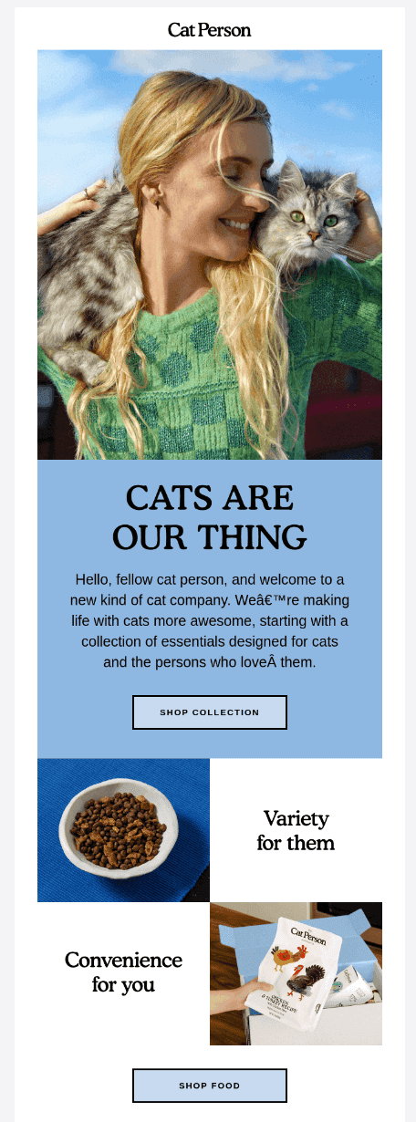 Email example for pet owners with advice on treats and tips for pets Email example for pet owners with advice on treats and tips for pets