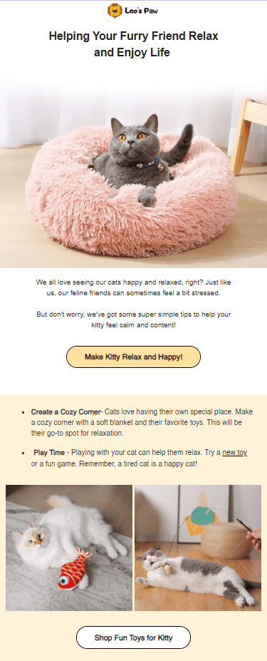 Make your cat happy _ Email example Make your cat happy _ Email example