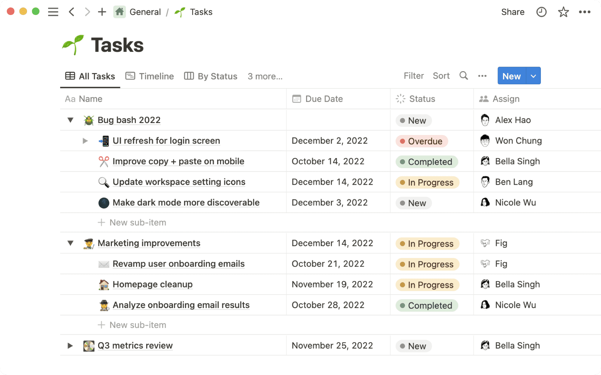 Notion Email Marketing Planning Tool