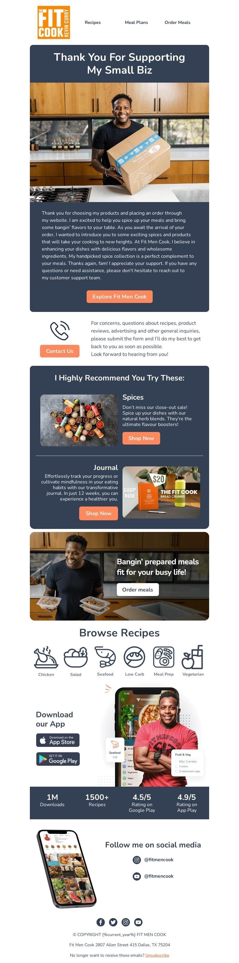 Email example with separate rounded corners