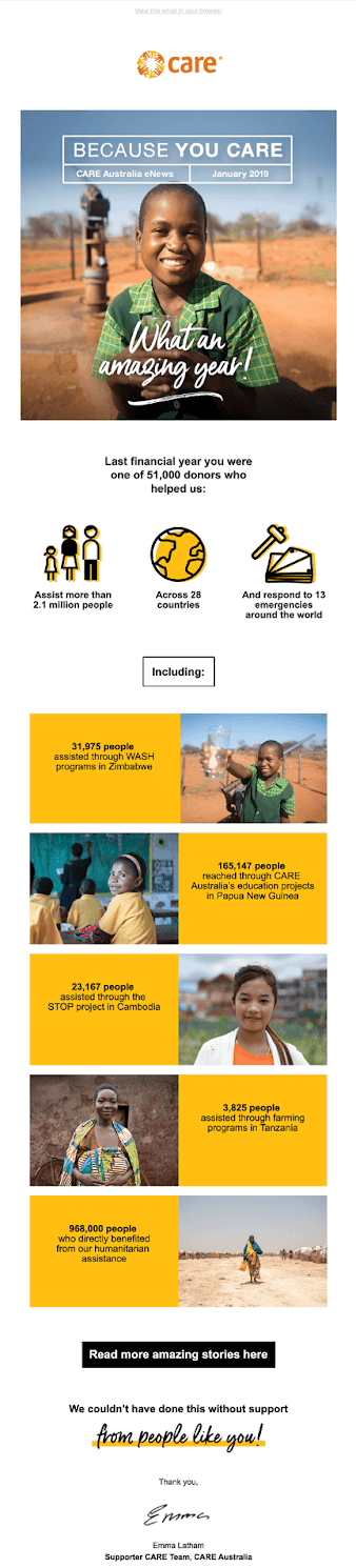 CARE Australia thank you email _ Nonprofit marketing CARE Australia thank you email _ Nonprofit marketing