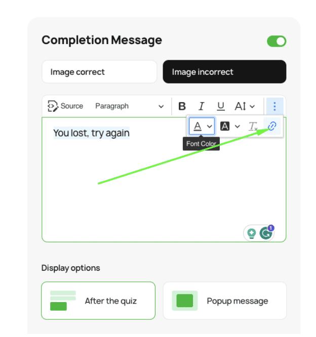 Adding Links to Your Message