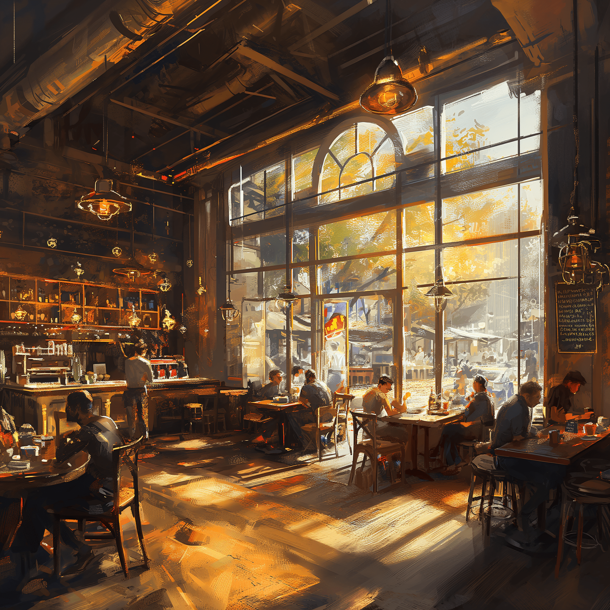 Midjourney example of coffee shop prompt Midjourney example of coffee shop prompt