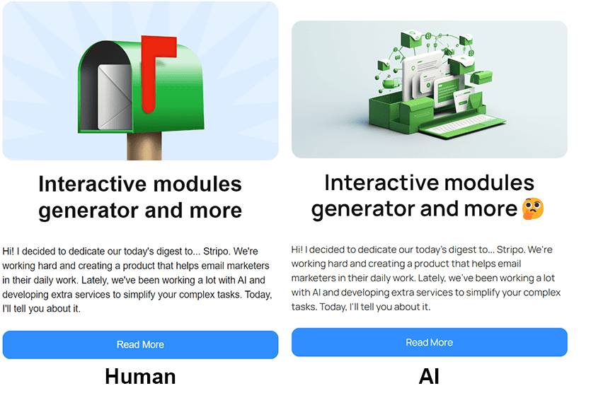 Interactive modules design vs AI
