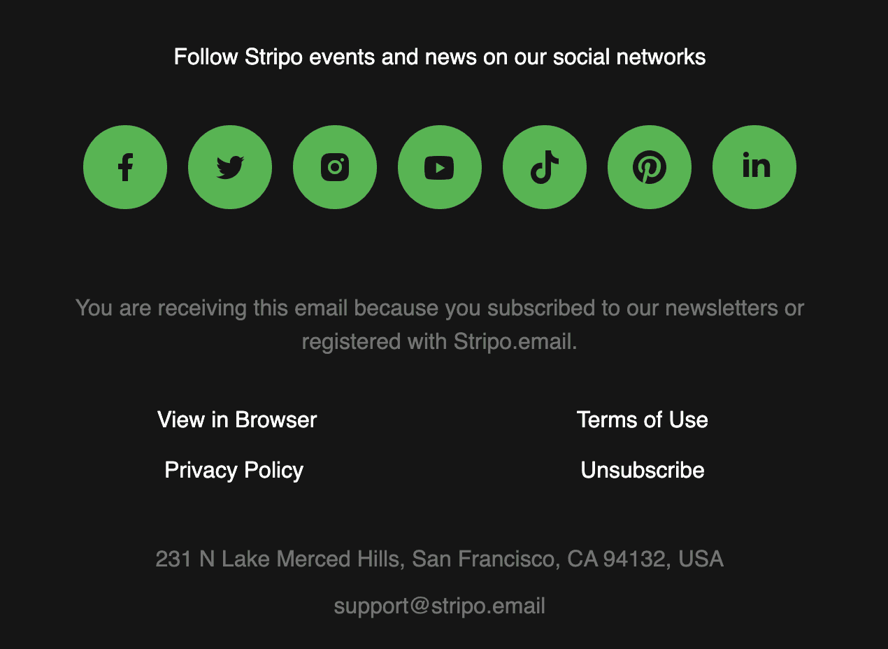 Пример футера для письма с дайджестом Пример футера для письма с дайджестом