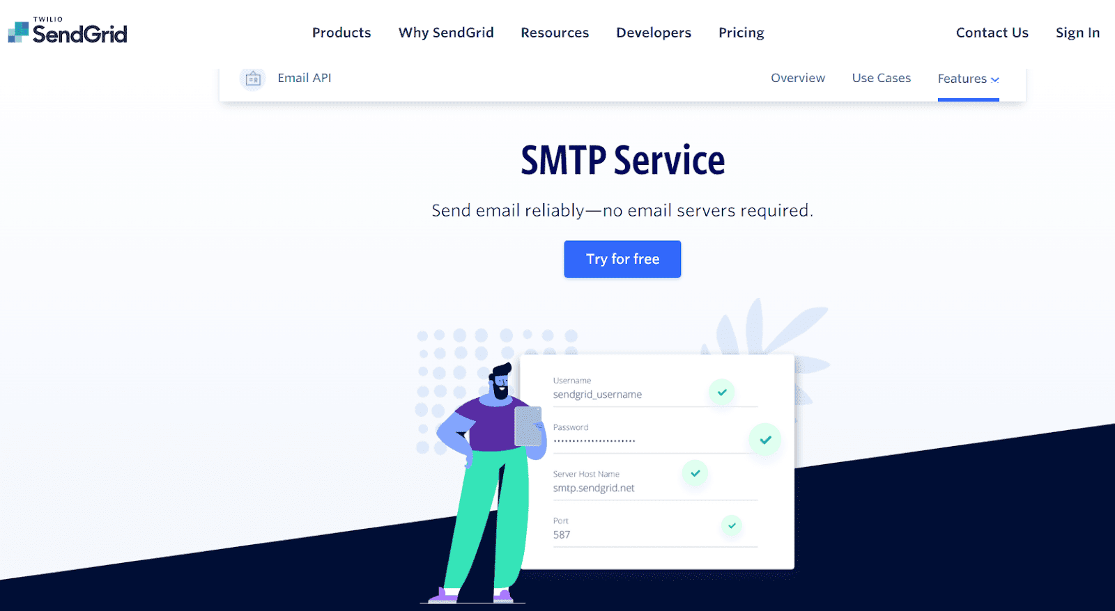 SMTP Email Server _ SendGrid