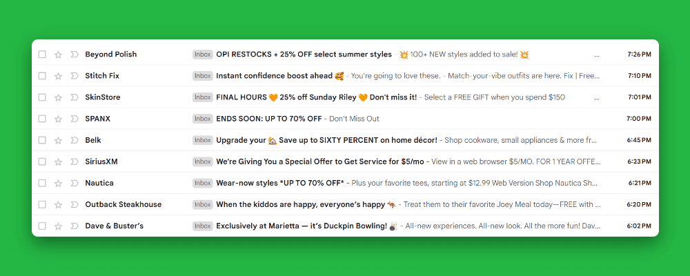 Приклад чудової теми листа в дії Приклад чудової теми листа в дії