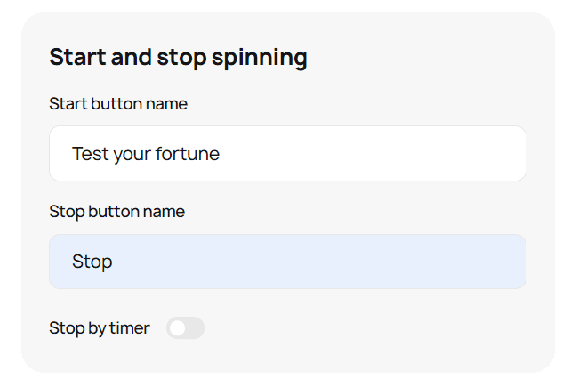 Wheel of Fortune Spinning Settings