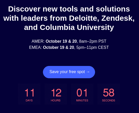 Esempio di conto alla rovescia nell'e-mail _ Miro Esempio di conto alla rovescia nell'e-mail _ Miro