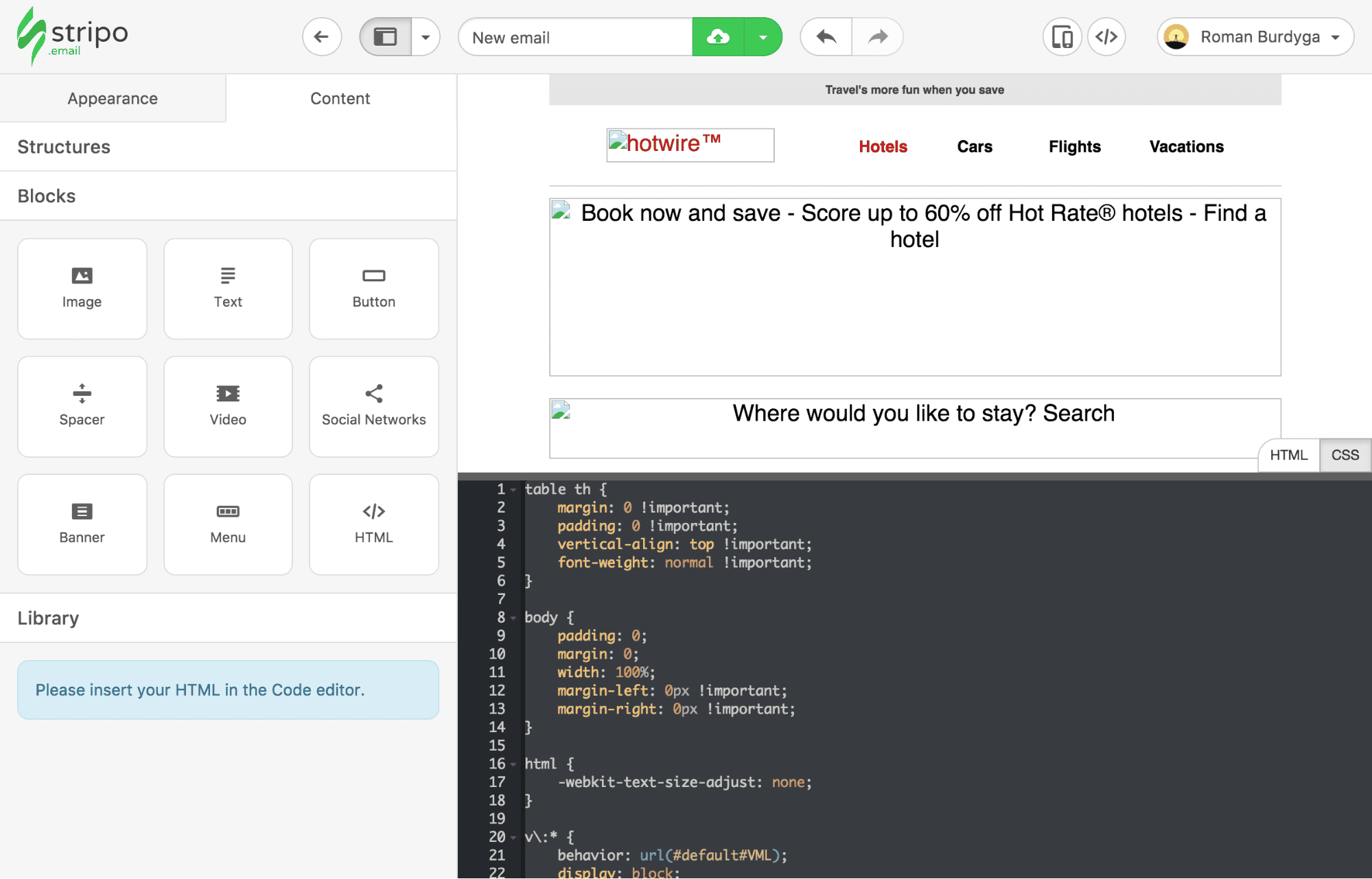Adaptation of the Custom HTML in Stripo Adaptation of the Custom HTML in Stripo