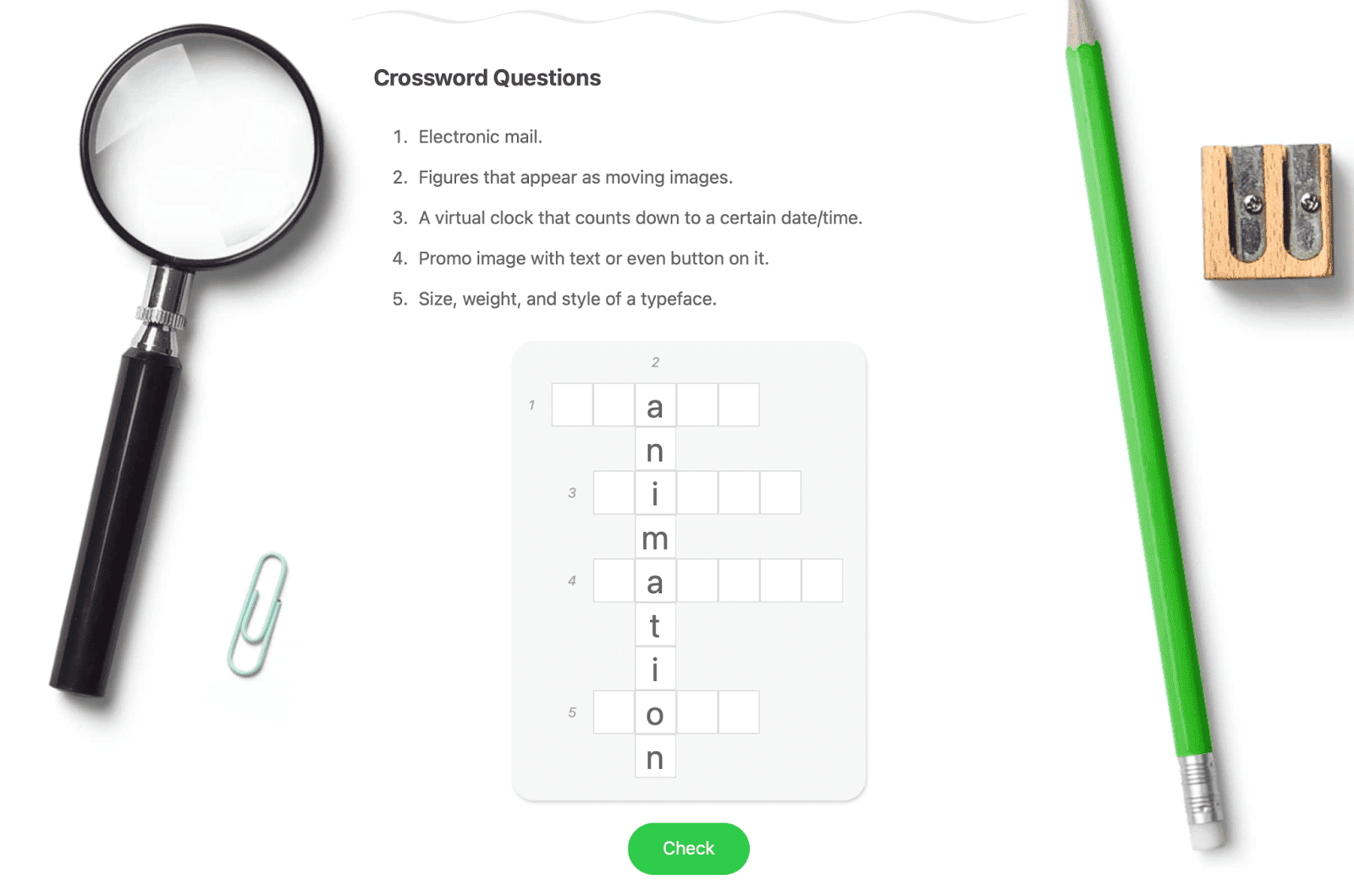 Email with a Crossword Puzzle from Stripo Email with a Crossword Puzzle from Stripo
