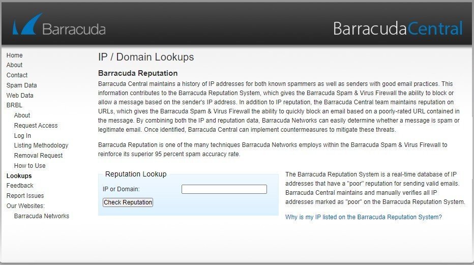 Barracuda Central _ Email blacklist checker