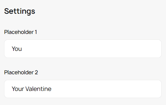 Тексти для плейсхолдерів у грі «Сумісність імен» Тексти для плейсхолдерів у грі «Сумісність імен»