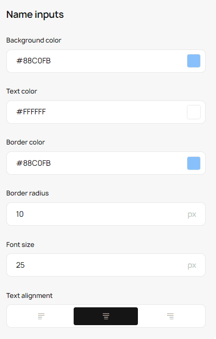 Кастомізація текстів для гри «Сумісність імен» Кастомізація текстів для гри «Сумісність імен»