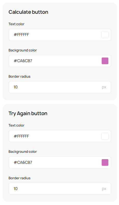 Налаштування текстів для кнопок у грі «Сумісність імен» Налаштування текстів для кнопок у грі «Сумісність імен»