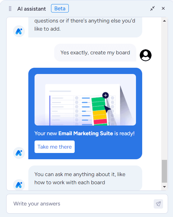 Чат із ШІ-асистентом Monday