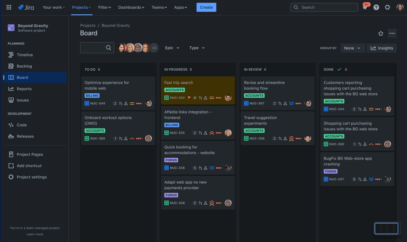 Приклад дошки Jira