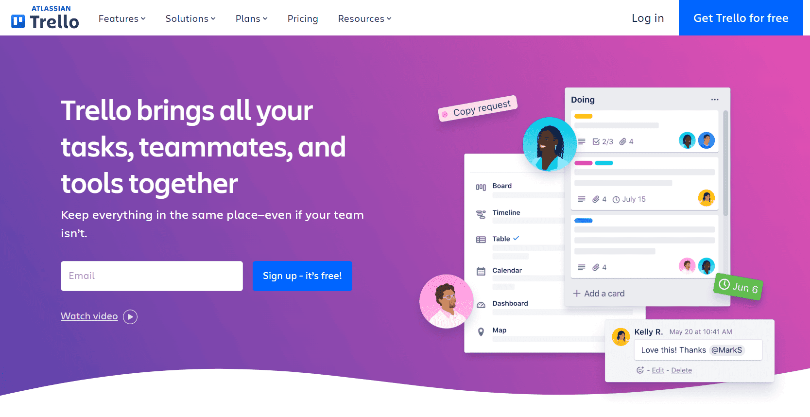 Домашня сторінка Trello