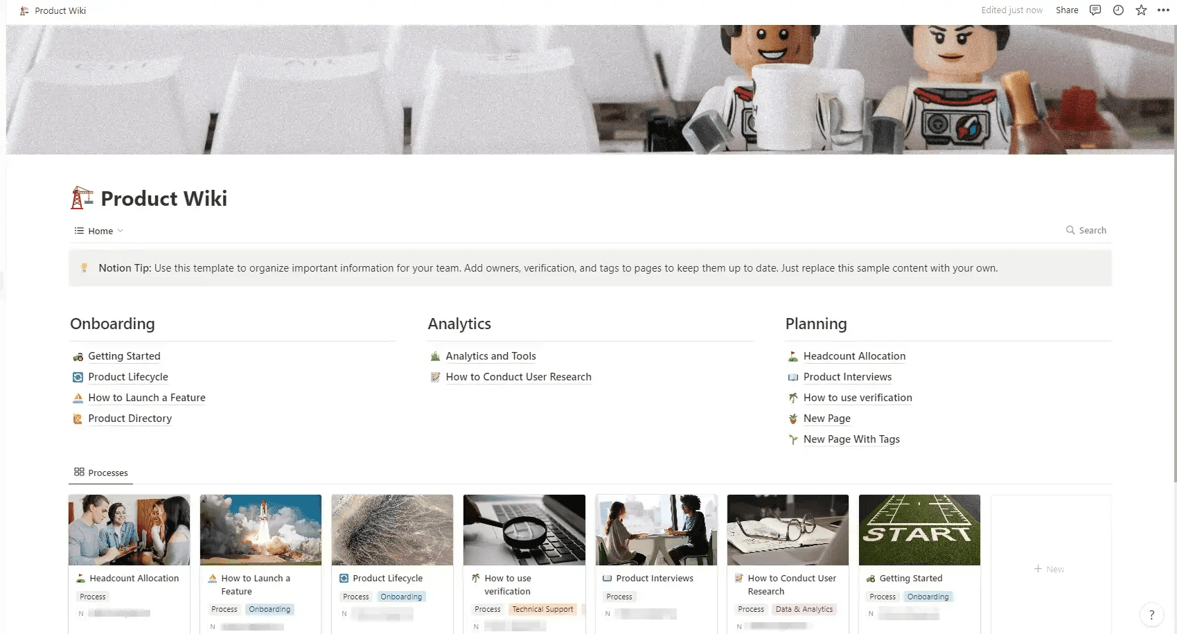 Приклад дошки Notion