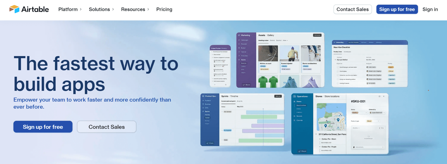 Домашня сторінка Airtable