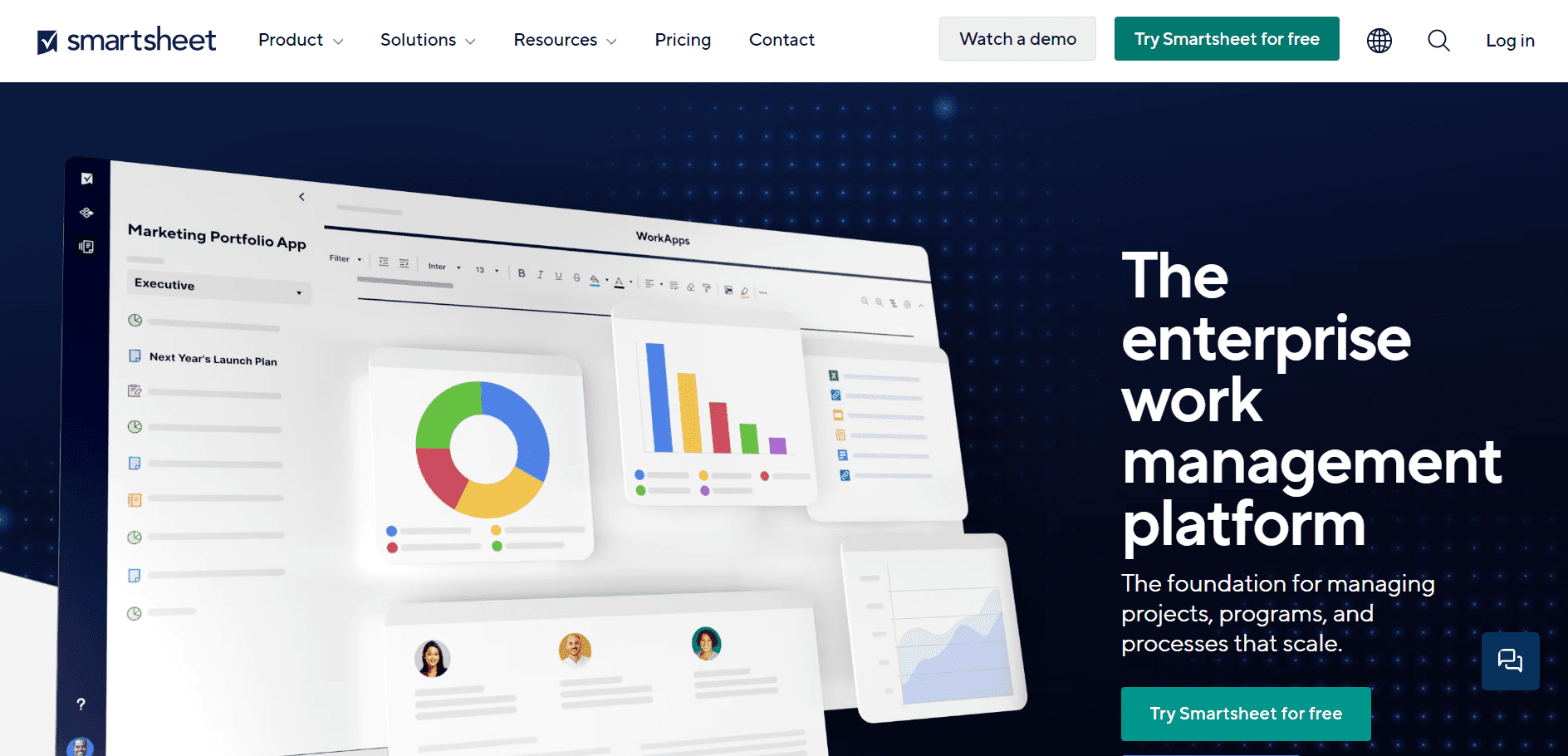 Домашня сторінка Smartsheet