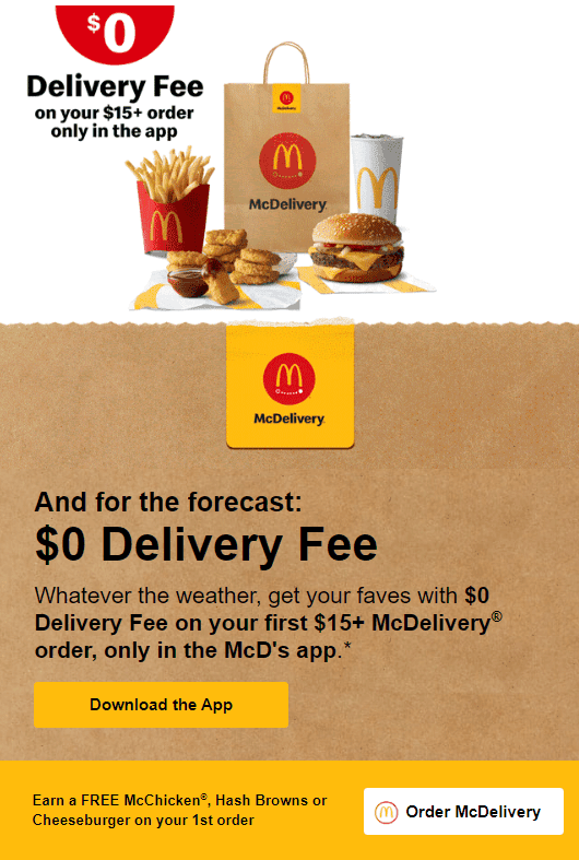 McDonald&rsquo;s _ Яркая желто-красная цветовая гамма