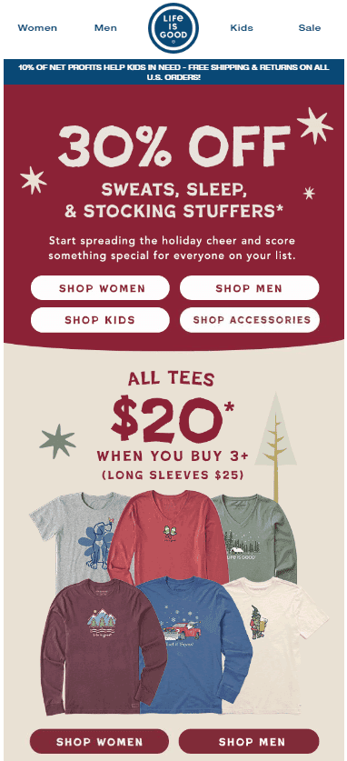 Life is Good _ Ярко-красный цвет в рассылках