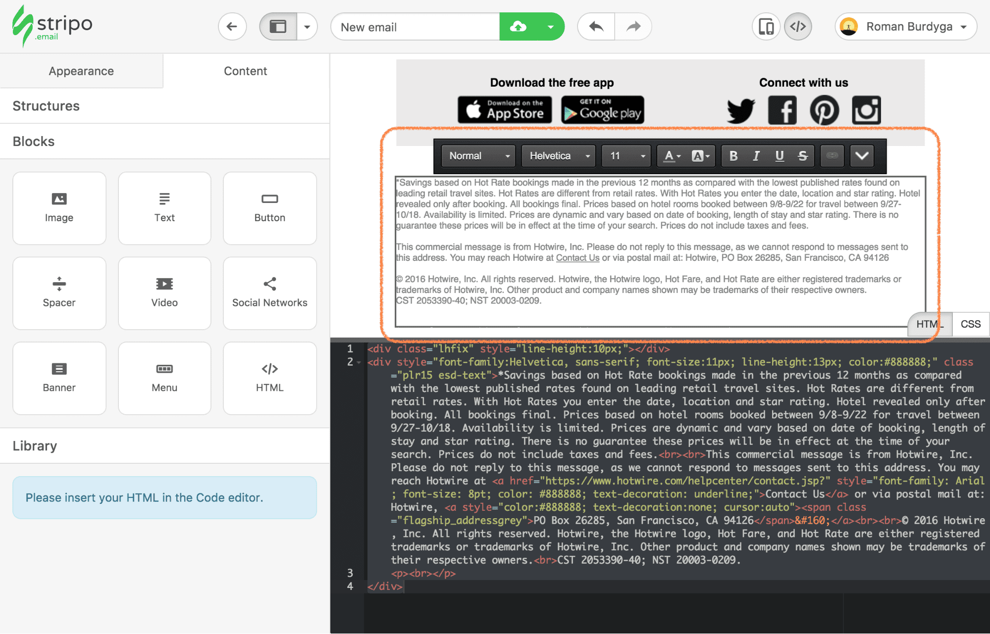 Adaptation of the Custom HTML in Stripo Adaptation of the Custom HTML in Stripo