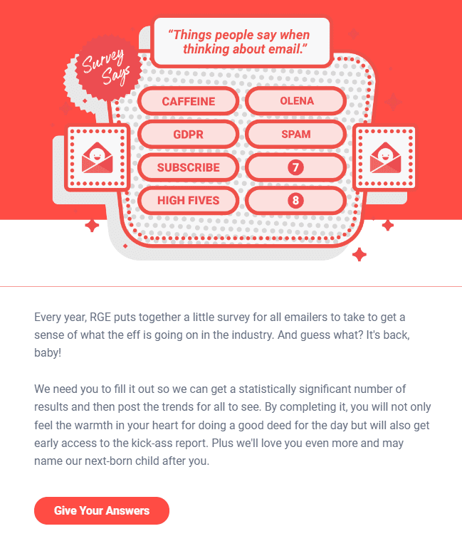 Surveys in emails to build strong customer relationships