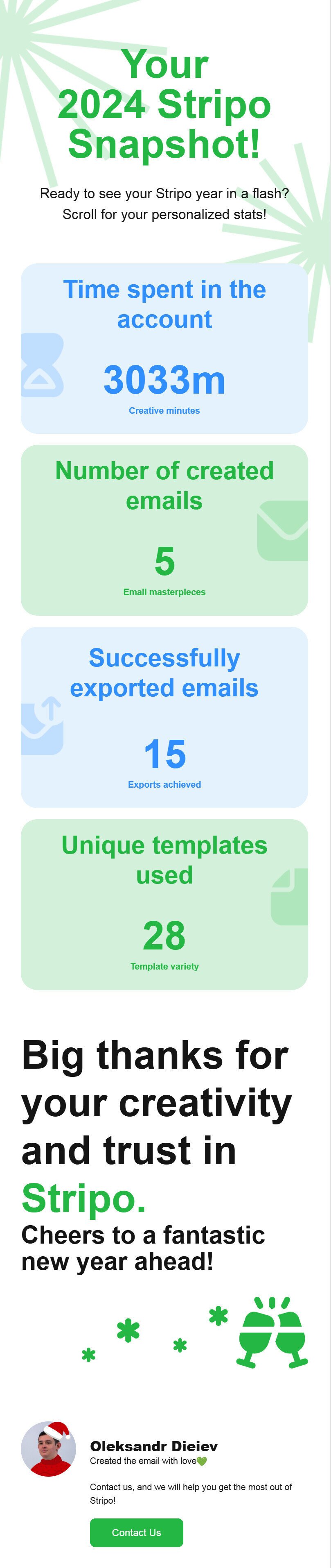Email example of the annual review Email example of the annual review