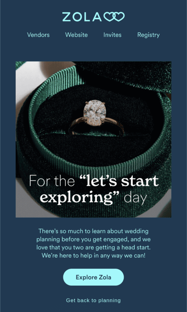 Ідеї естетичних листів з кнопкою заклику до дії