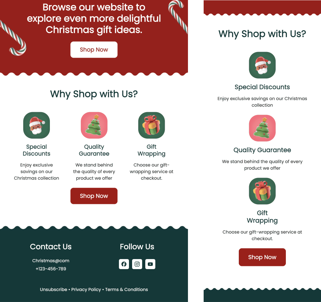 Шаблони листів для десктопних та мобільних пристроїв