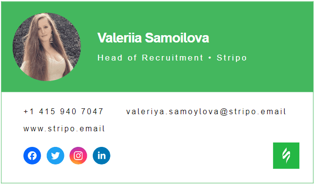 Stripo email signature