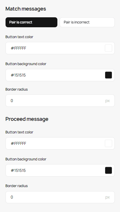 Match Message Options Match Message Options
