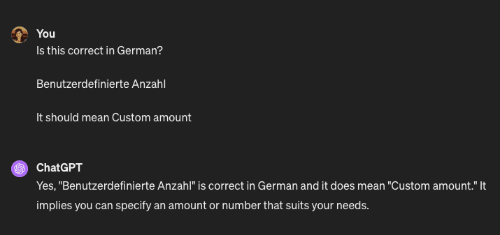 Prompt asking ChatGPT to proofread our emails