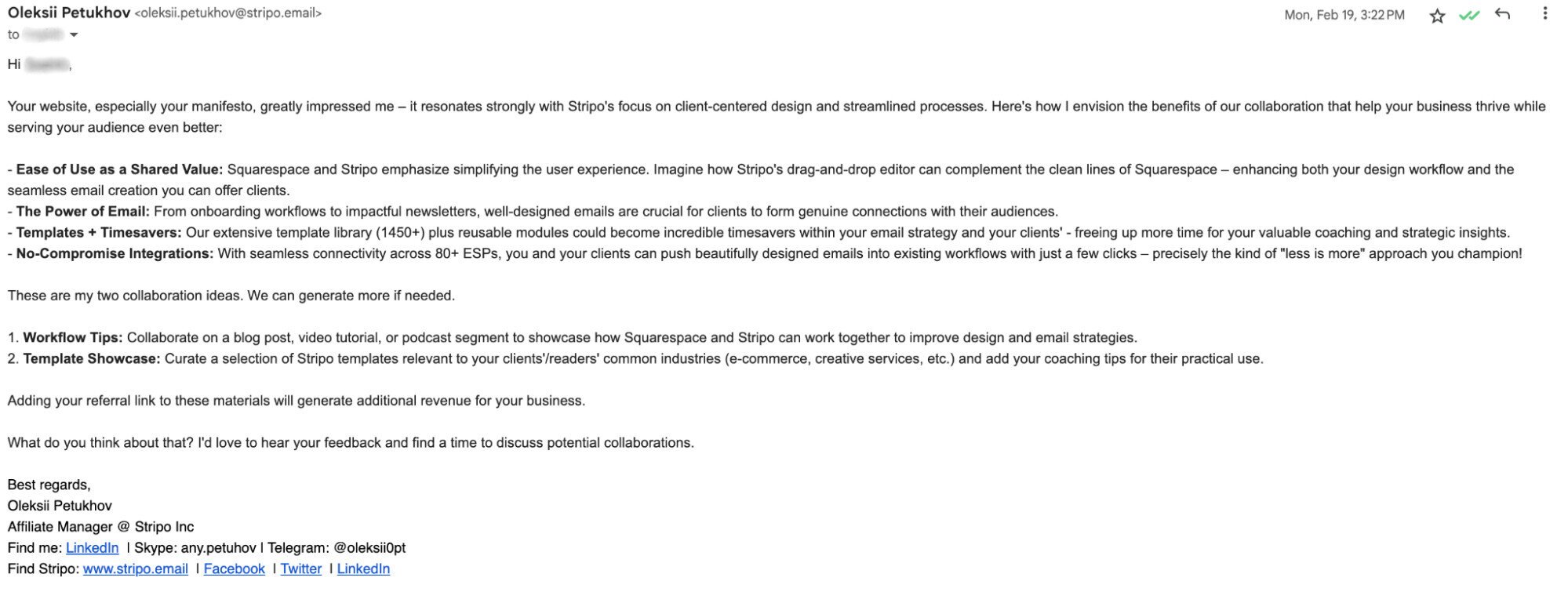 Business Opportunity Email Done Right