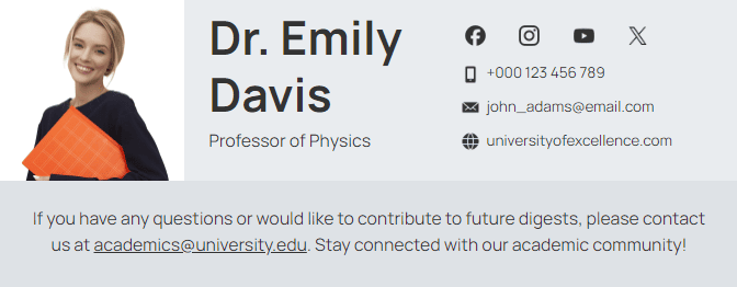 Контактна інформація в підписі листа