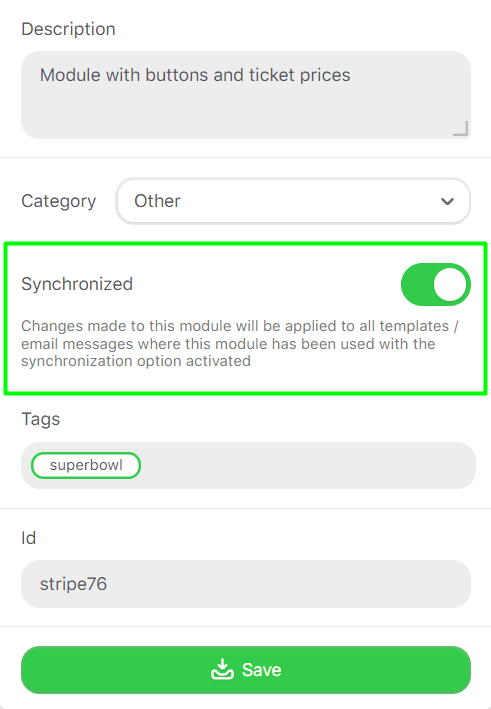 Synchronized Module Control Synchronized Module Control