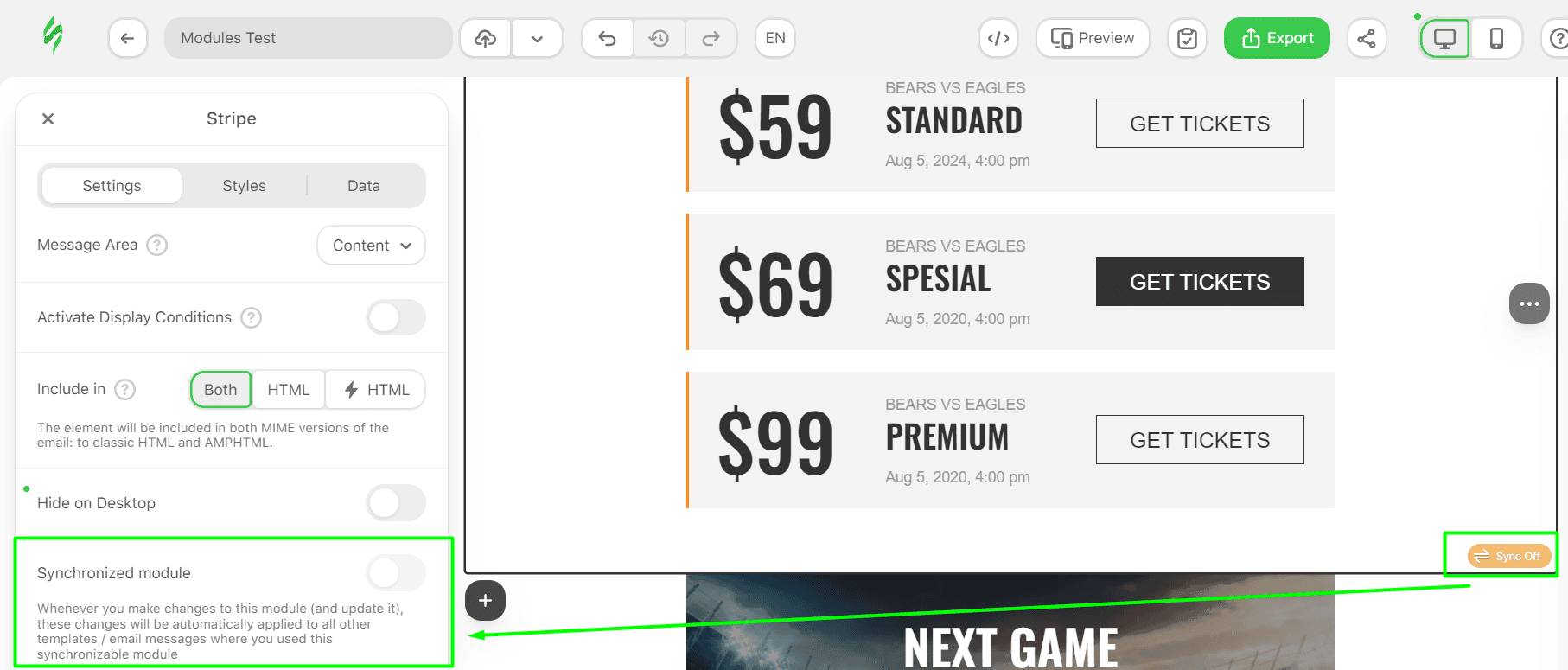 Activating Synchronized Modules Activating Synchronized Modules