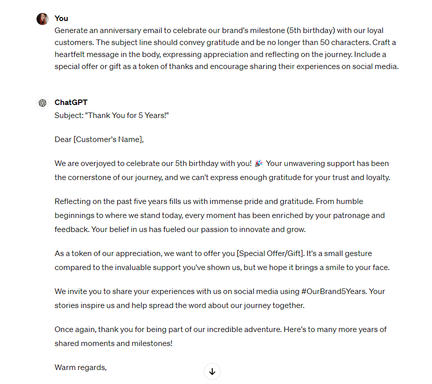 Providing clear prompts in ChatGPT _ Output example Providing clear prompts in ChatGPT _ Output example