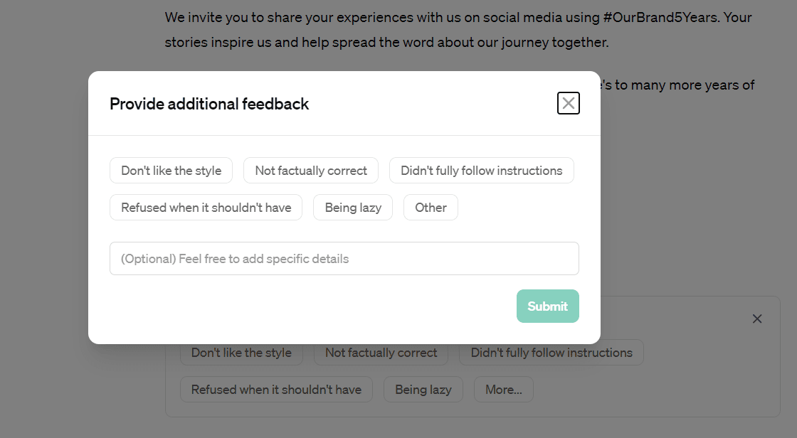 Providing additional feedback _ ChatGPT Providing additional feedback _ ChatGPT