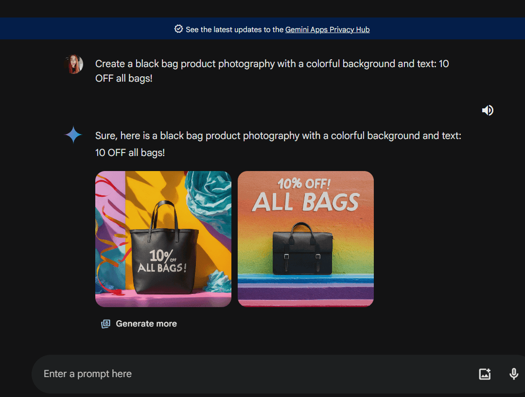 Gemini for email copy generation Gemini for email copy generation