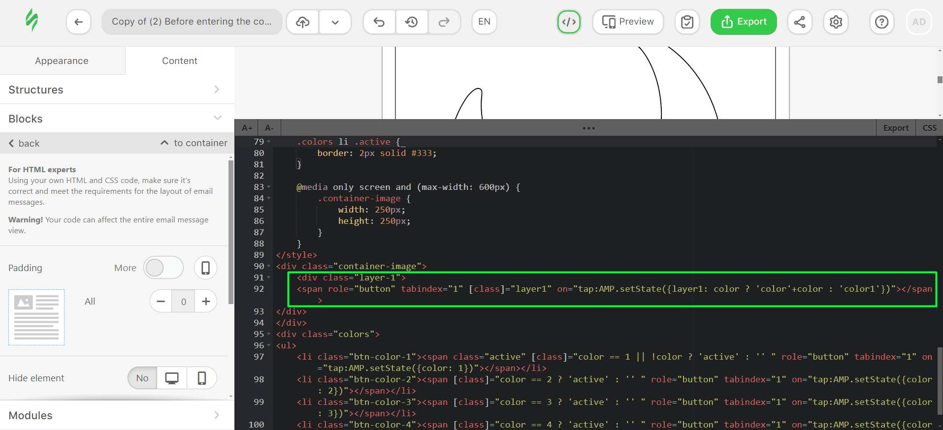 Код розфарбовування після вставки Код розфарбовування після вставки