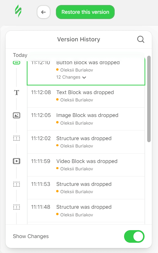 Changes in Version History Changes in Version History