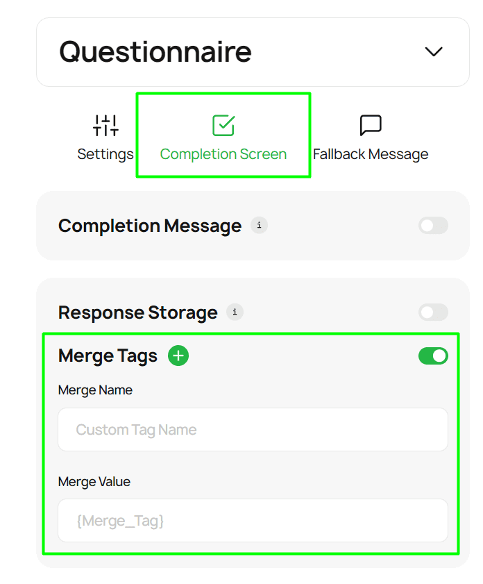 Stripo Questionnaire generator _ Merge tags Stripo Questionnaire generator _ Merge tags