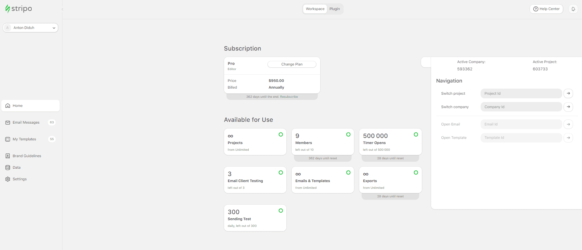 Updated design of your account dashboard Updated design of your account dashboard