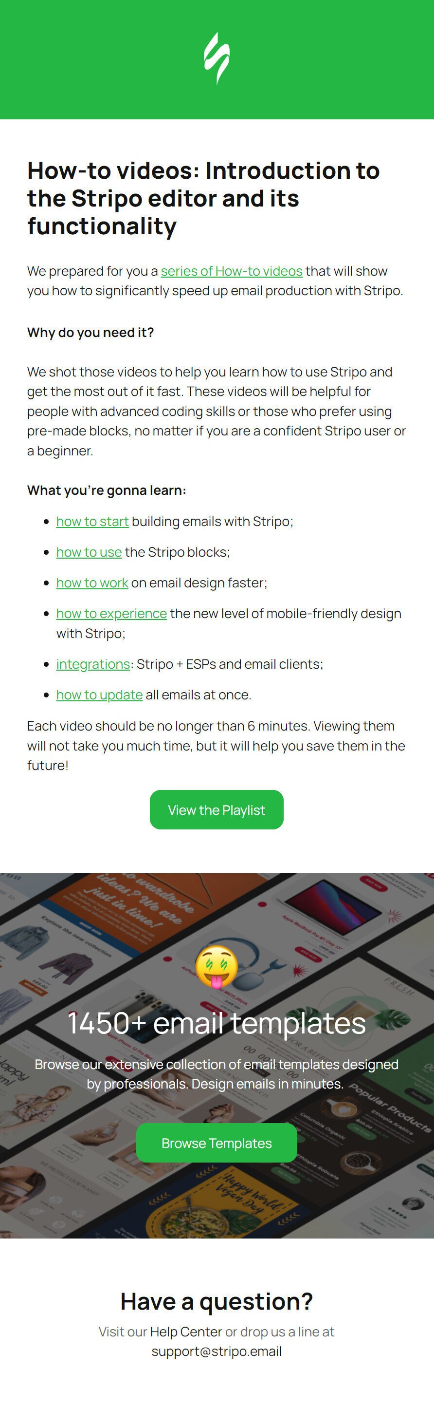 Trigger email example with introduction to the editor Trigger email example with introduction to the editor