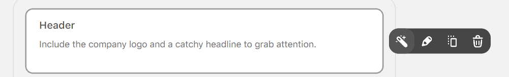Email structure settings