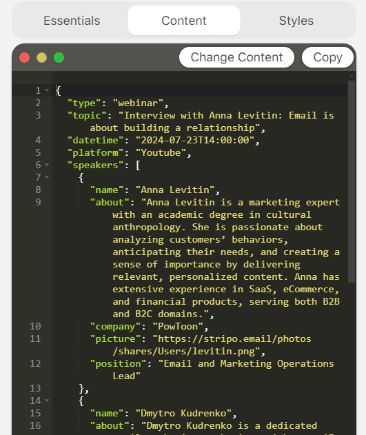 AI assistant design content